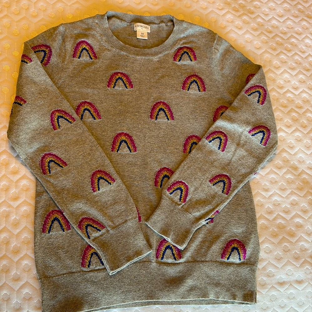 J.Crew girls rainbow sweater, size 10